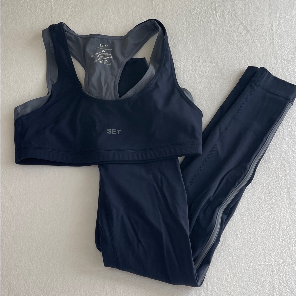 SET Active Black Sports Bra - Racerback Support